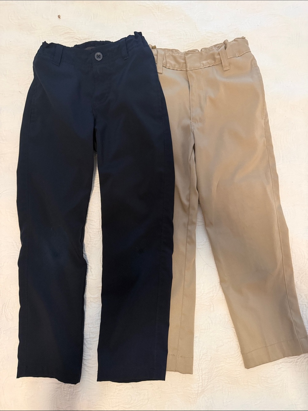 Boys size 5 khaki and navy pants bundle